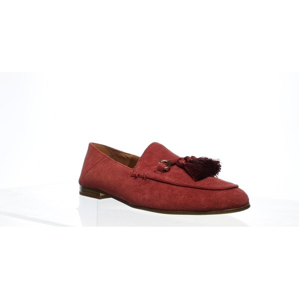 dark red loafers womens
