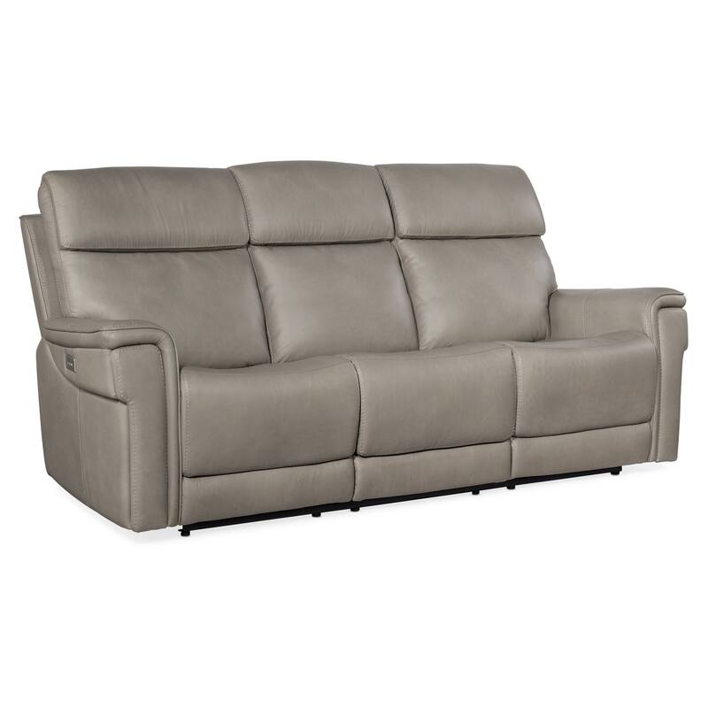 Hooker Furniture SS608-PHZL3 90" Wide Leather Sofa - Gray