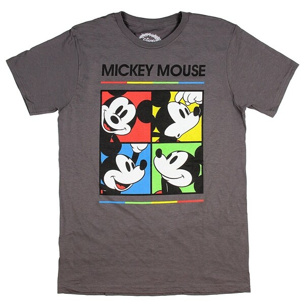 Shop Disney Mickey Mouse Shirt Rainbow Color Grid With Expression