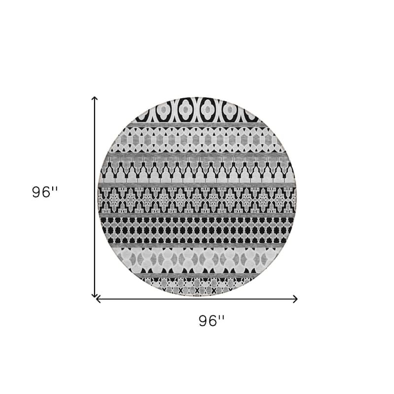 HomeRoots Quatrefoil Transitional Rectangle Outdoor Rug