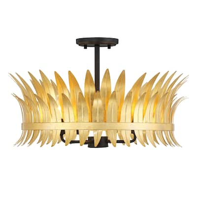 Savoy House 6-7900-4 Ensley 4 Light 20" Wide LED Semi-Flush Drum