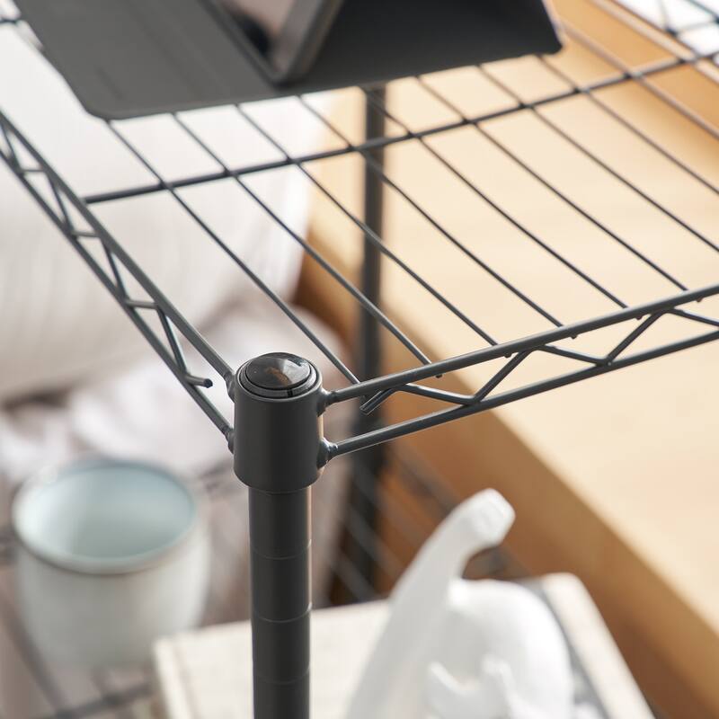 Suprima® Adjustable Shelving - Stainless Steel Nightstand by DormCo