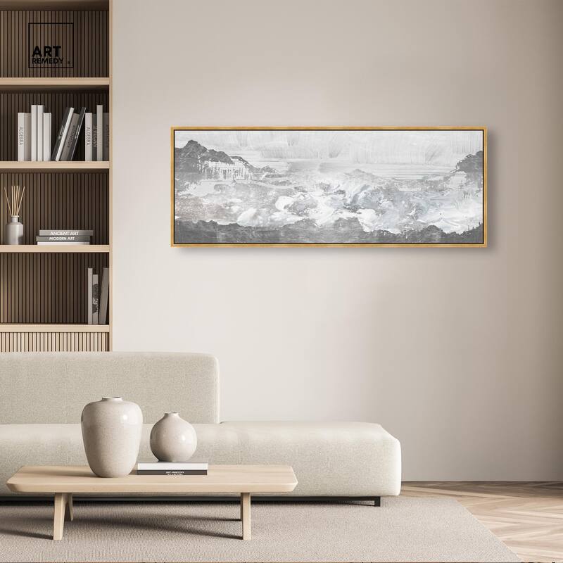 Inspired Neutral Morning Panoramic Canvas by Art Remedy