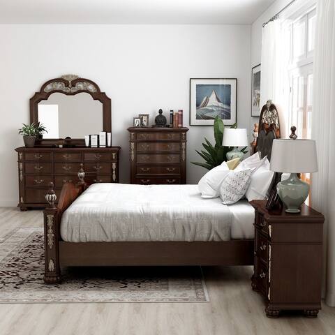 Furniture of America Urex Traditional Cherry 6-piece Bedroom Set