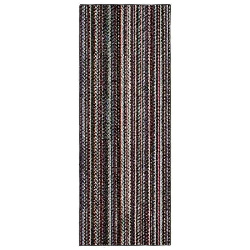 Garland Rug Carnival Striped Durable Indoor Area Rug - 3' x 8' - Random Multi Color