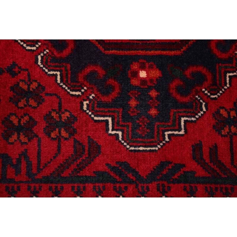 ECARPETGALLERY Hand-knotted Finest Khal Mohammadi Red Wool Rug - 2'8 x 9'7