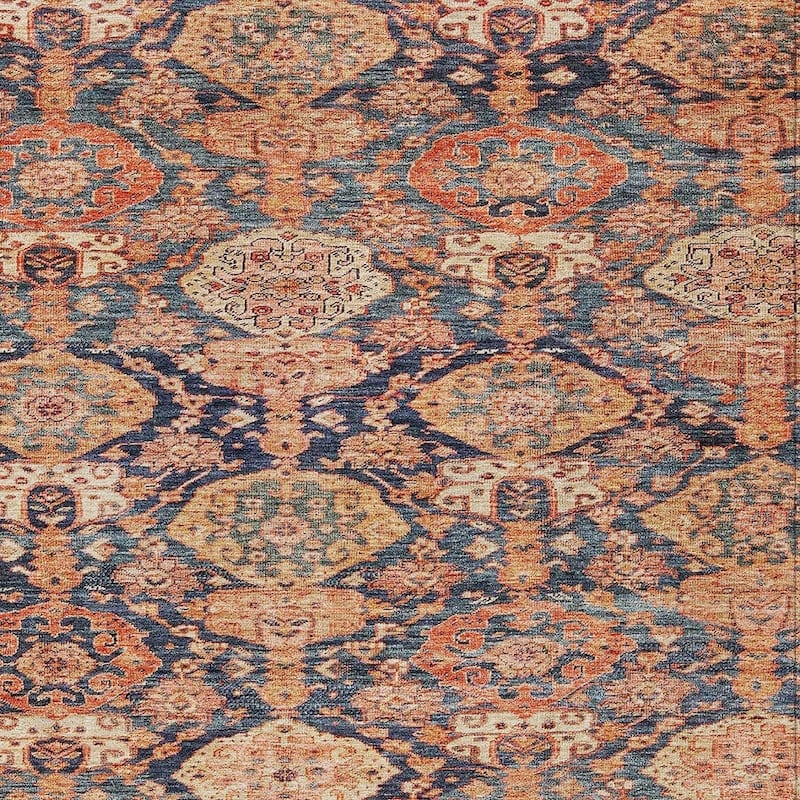 HomeRoots Damask Transitional Rectangle Outdoor Rug