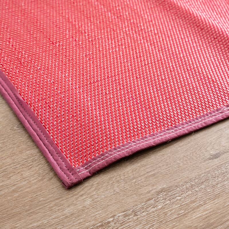 Lalune Beach Solid Color Indoor Outdoor Polypropylene Area Rug