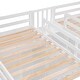 preview thumbnail 12 of 10, Elegant Double Twin Loft Beds with Wardrobes and Staircase, White