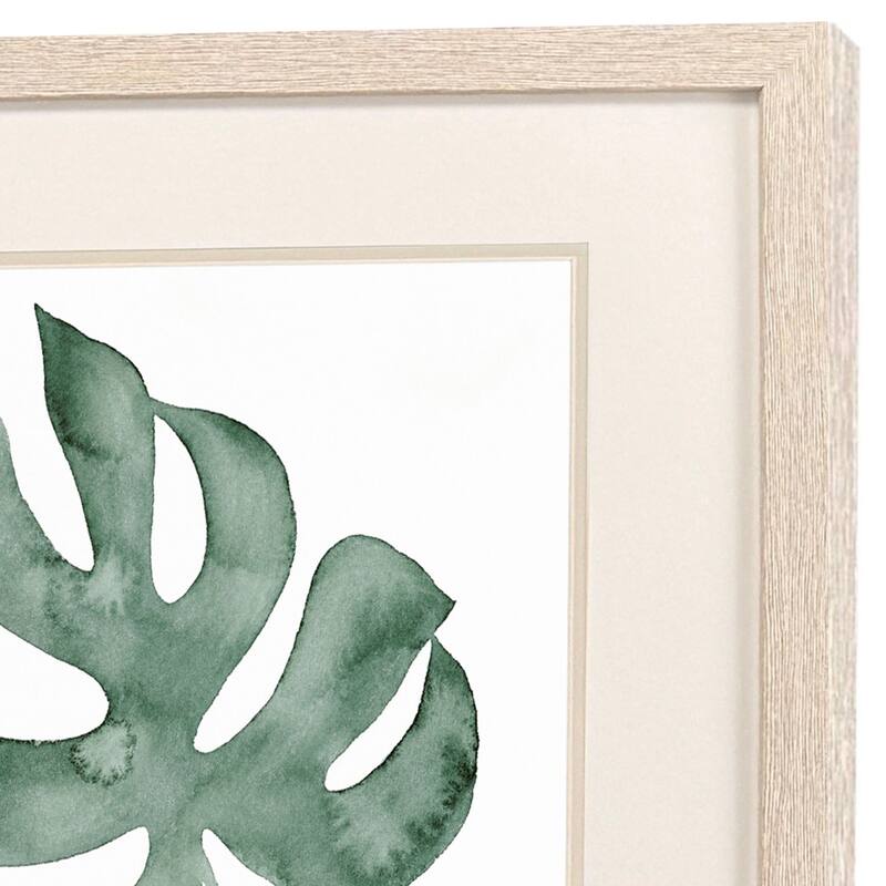 HomeRoots Set Of Two Plant Press Distressed White Framed Wall Art