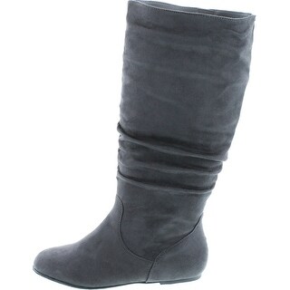 grey slouch boots flat