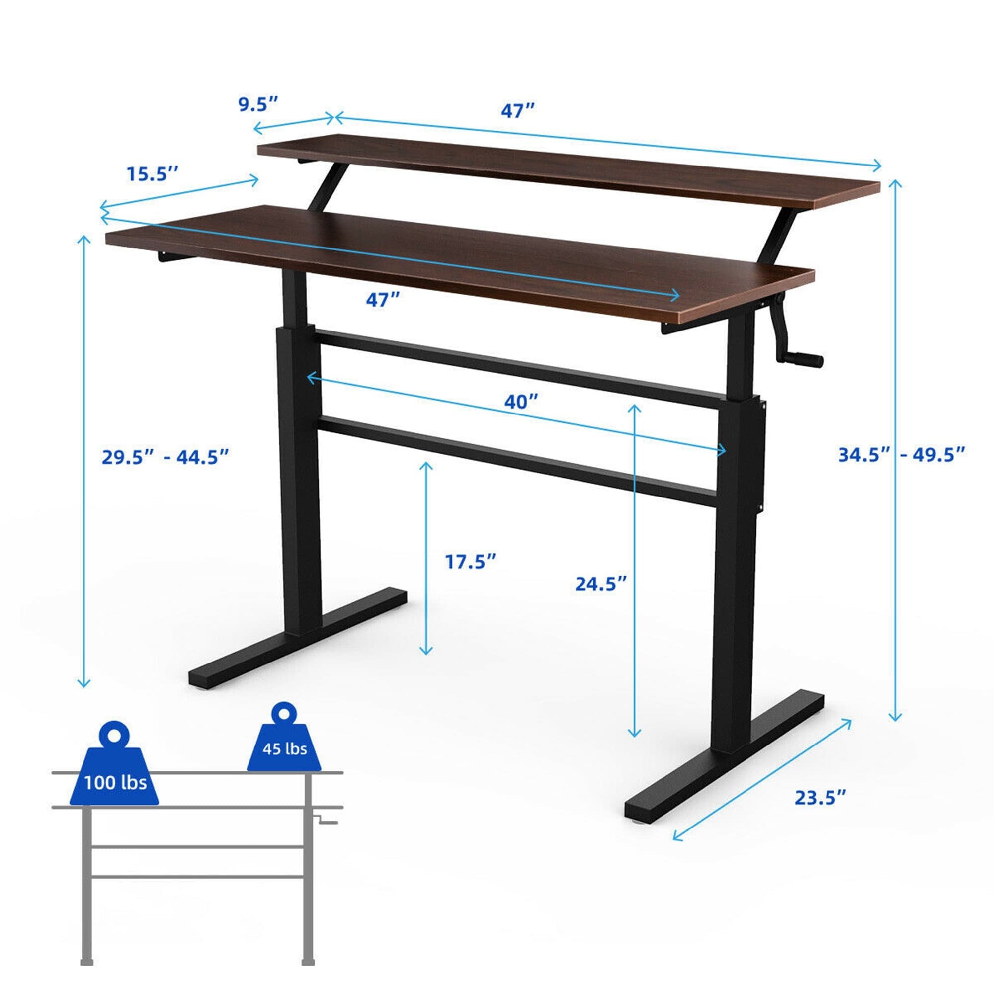 Gymax adjustable shop desk