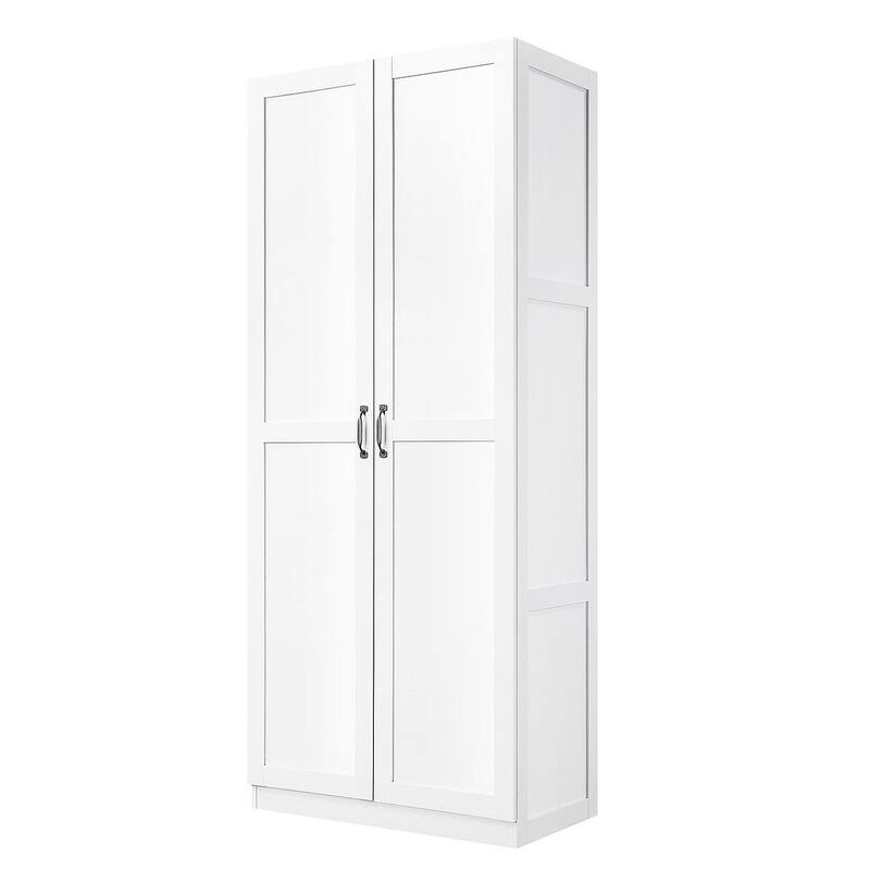Manhattan Comfort Hopkins Modern Storage Closet 3.0 in Black - Set of 2