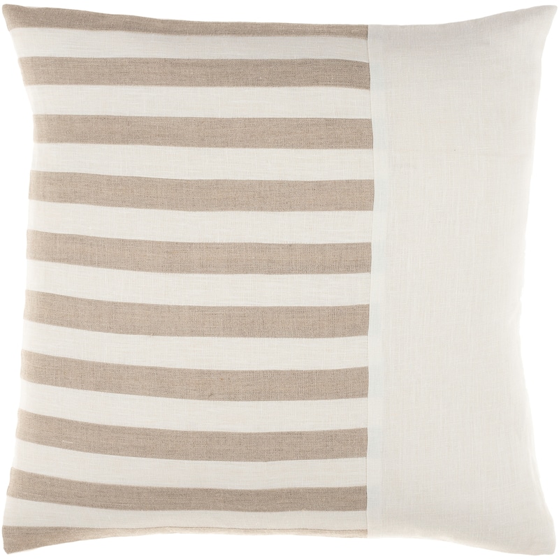Coopor Half Striped Coastal Transitional Throw Pillow