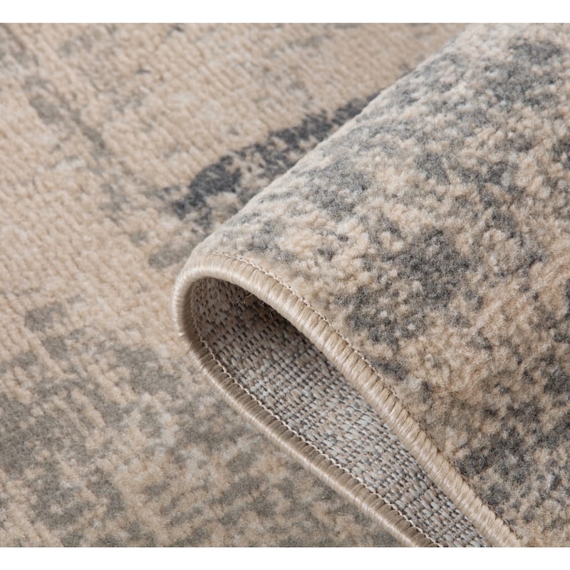 Alana Cel Light Blue Abstract Area Rug