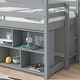 preview thumbnail 5 of 18, Playhouse Design Loft Bed with Roof Frame, Under Bed Shelving Storage, Guardrails, Ladder, Twin