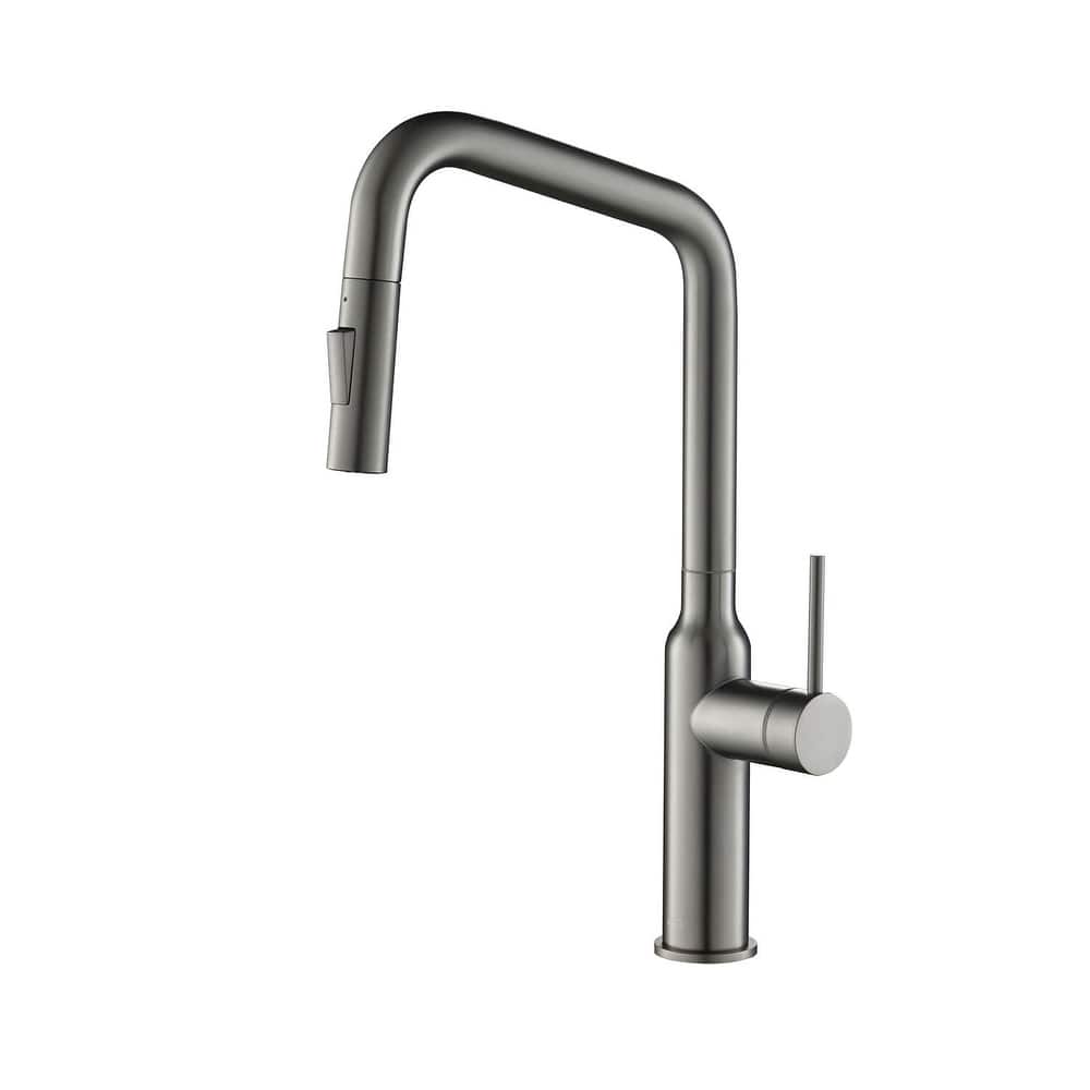 High Arc Single Lever Kitchen Faucet with Pull Down Sprayer