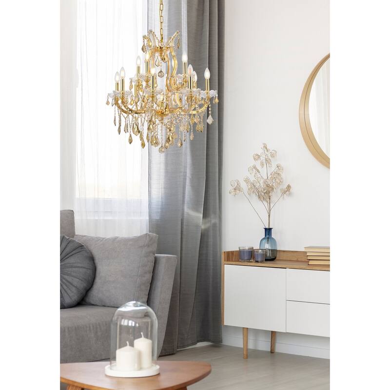 Fleur Illumination Collection Chandelier D:27in H:26in Lt:13 Gold Finish