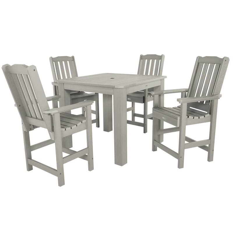Lehigh 5-piece Outdoor Counter Height Dining Set - 42" x 42" Table - Harbor Gray