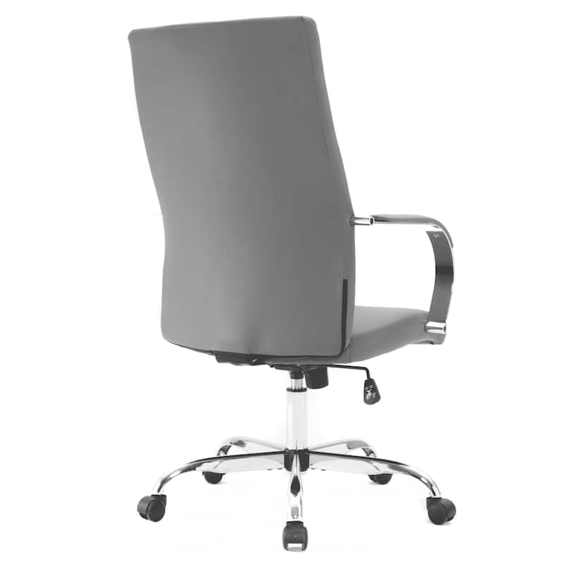Sonora Ergonomic High Back Leather Office Chair with Lumbar Support, Adjustable Height, Tilt Lock, Chrome Frame & Swivel Casters