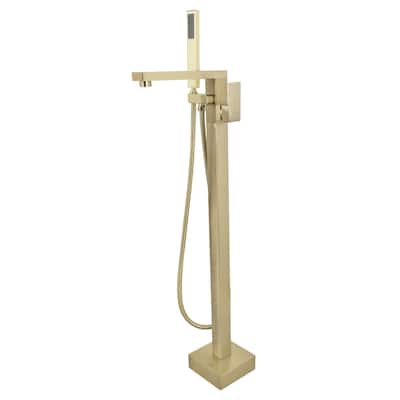 Single Handle Floor Mounted Freestanding Tub Filler with Handshower