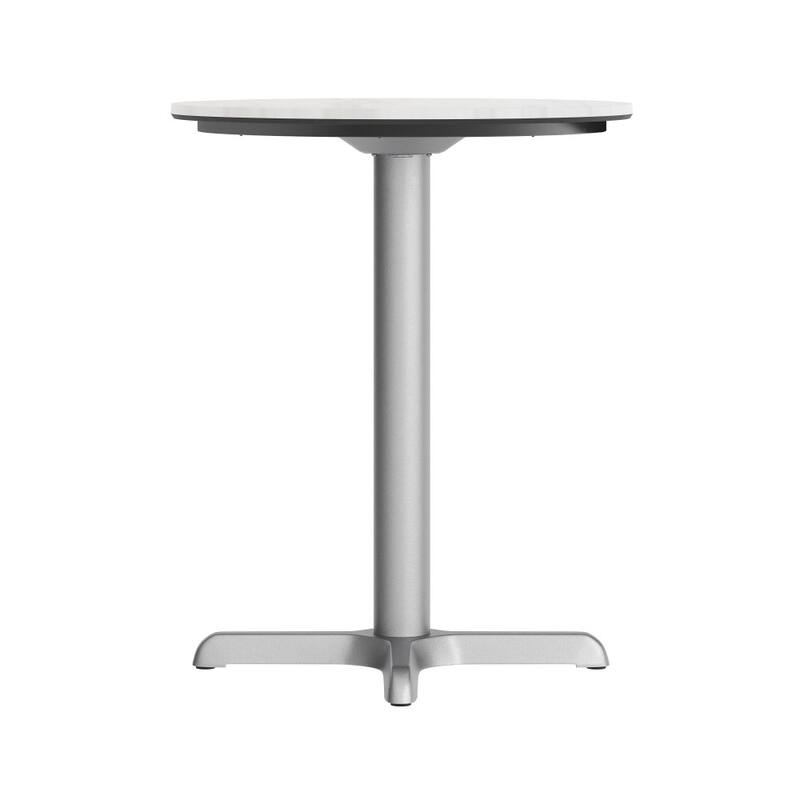 Commercial All-Weather HPL Tabletop with Crisscross Base