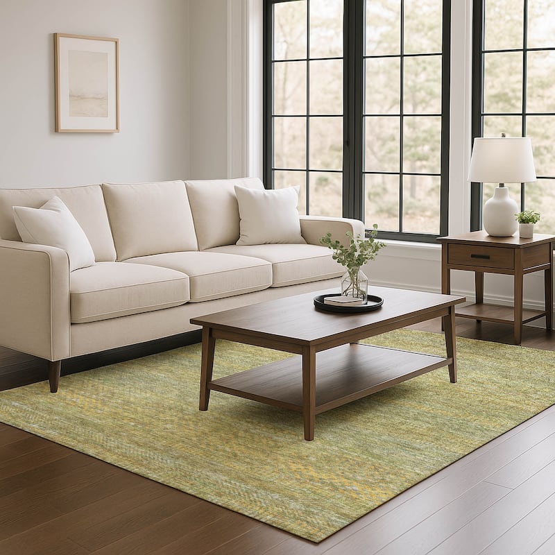 Premium Washable Super Soft Stripe Ombre Mayfield Rug - Sage - 10' x 14'