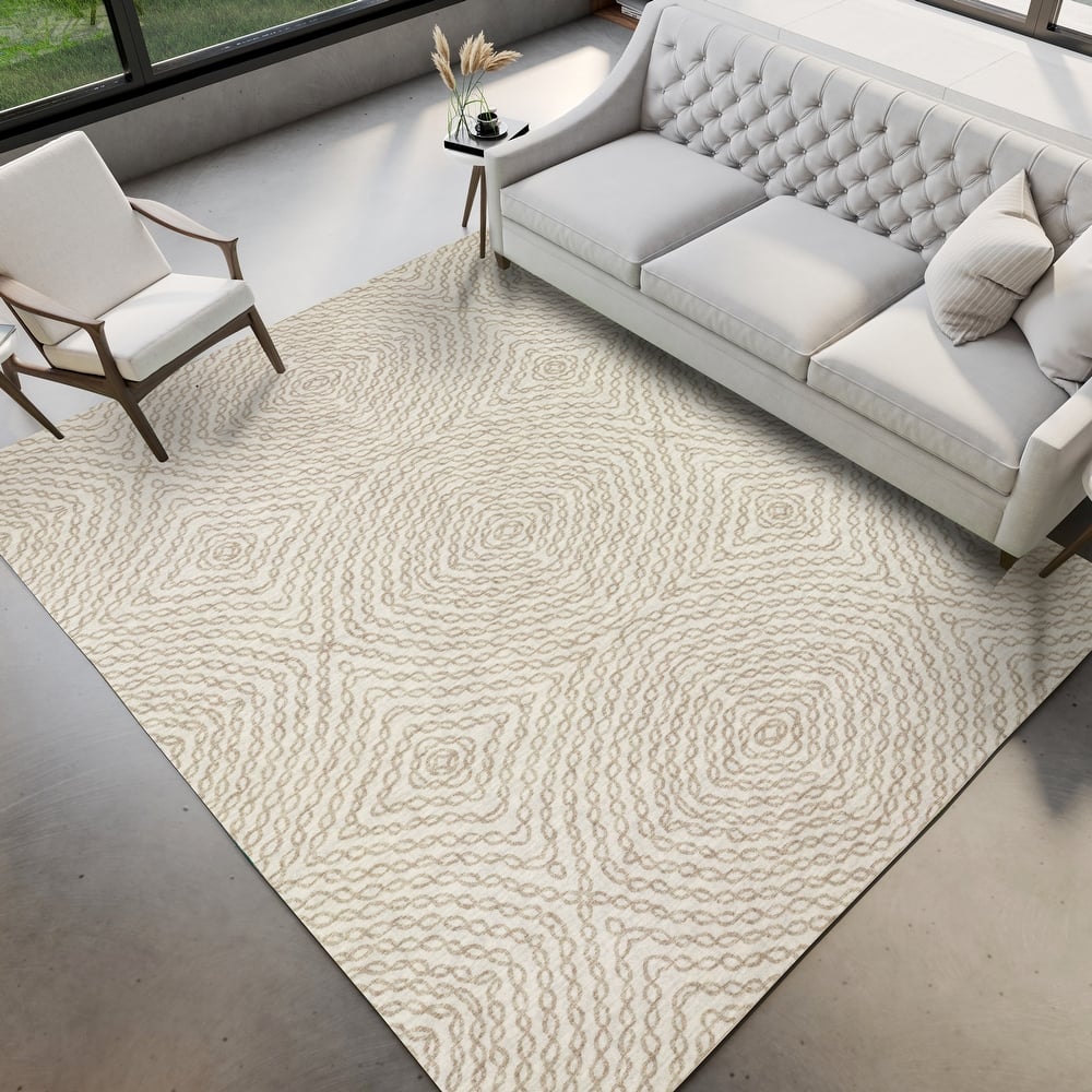 Indoor/ Outdoor Addison Bravado Link Washable Area Rug