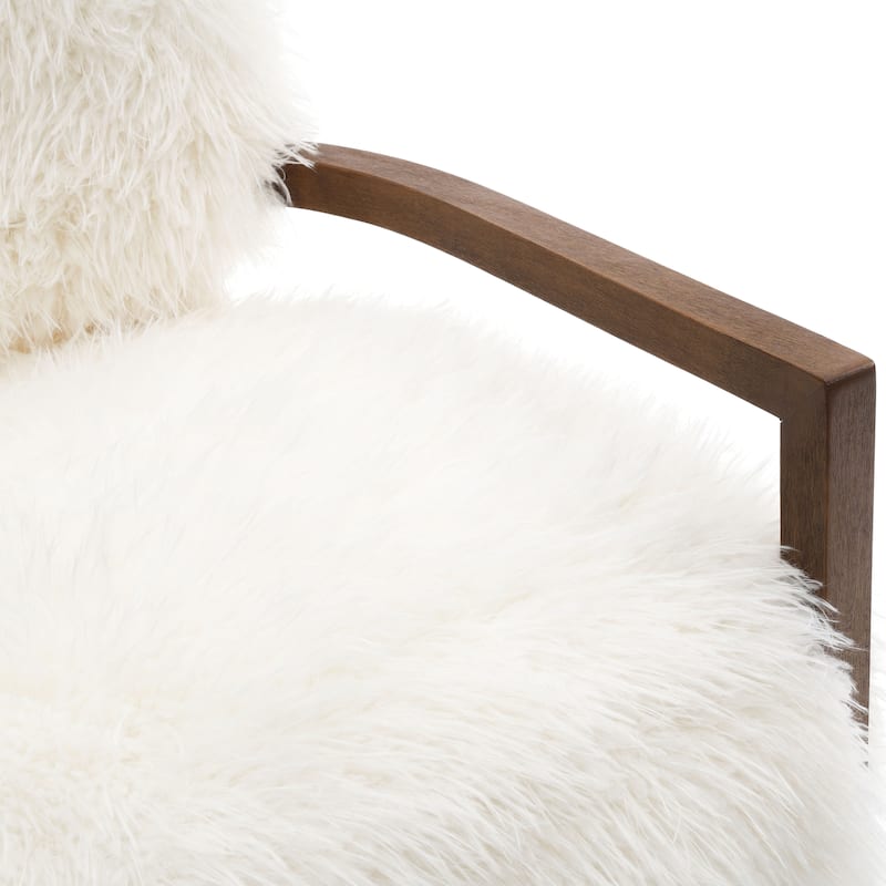 Furniture of America Lumir Modern 28-inch Faux Fur Accent Arm Chair