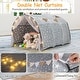 preview thumbnail 6 of 7, Grey Flannel Kids Bed Tent with Glow Stars, Mesh Curtains and Playhouse Decor - 54" x 40" x 32" (L x W x H)