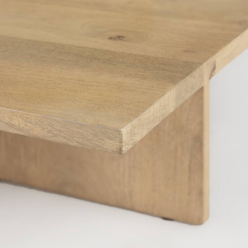 HomeRoots 34" Natural Rectangular Coffee Table