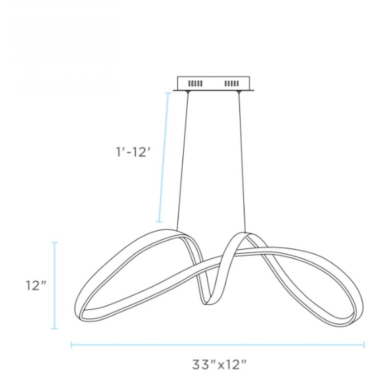 Lisbon Dimmable Integrated LED Chrome Chandelier - N/A