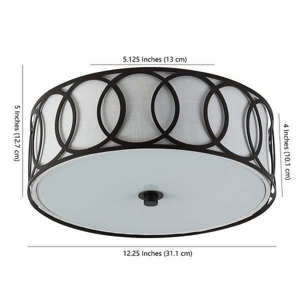 dimension image slide 0 of 6, Elizabeth Metal LED Flush Mount, by JONATHAN Y