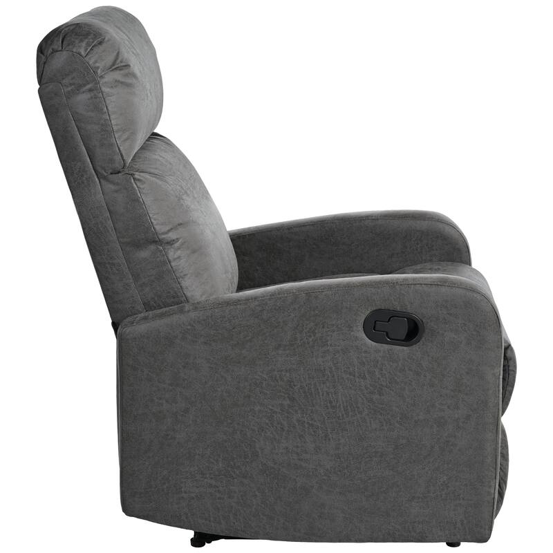 Manual Upholstered Recliner Chair, Modern Recliner Adjustable Single Sofa Chair, High Back Lounge Chairs for Living Room
