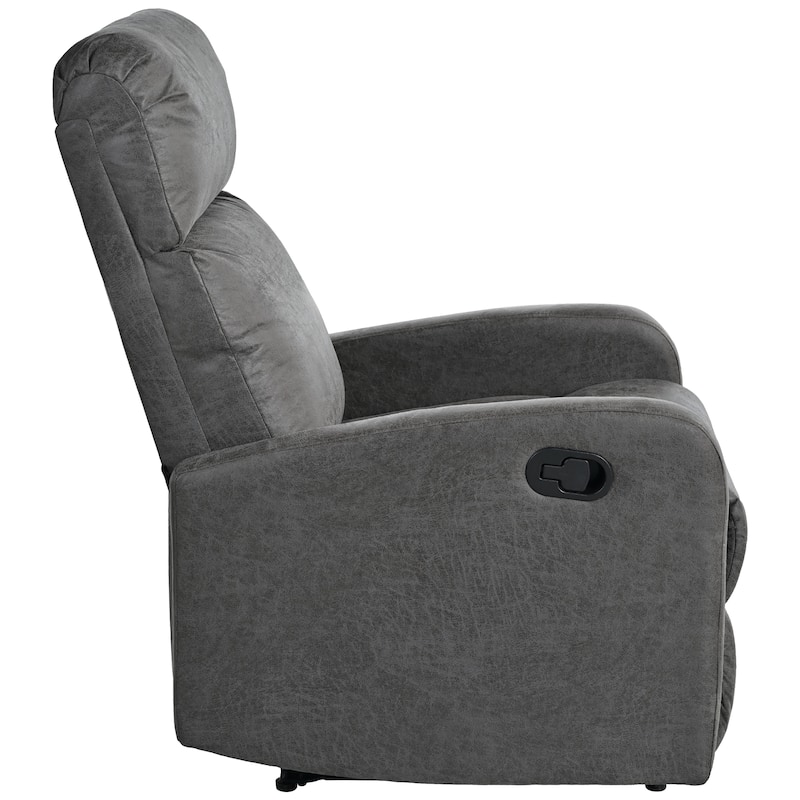 Modern Lounge Chaise Chair, Home Theater Manual Recliner Chair, Accent Chair with Three Adjustable Angles