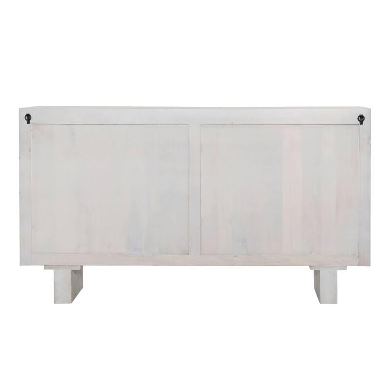 Essex 39" Tall 4-Door Cabinet, White