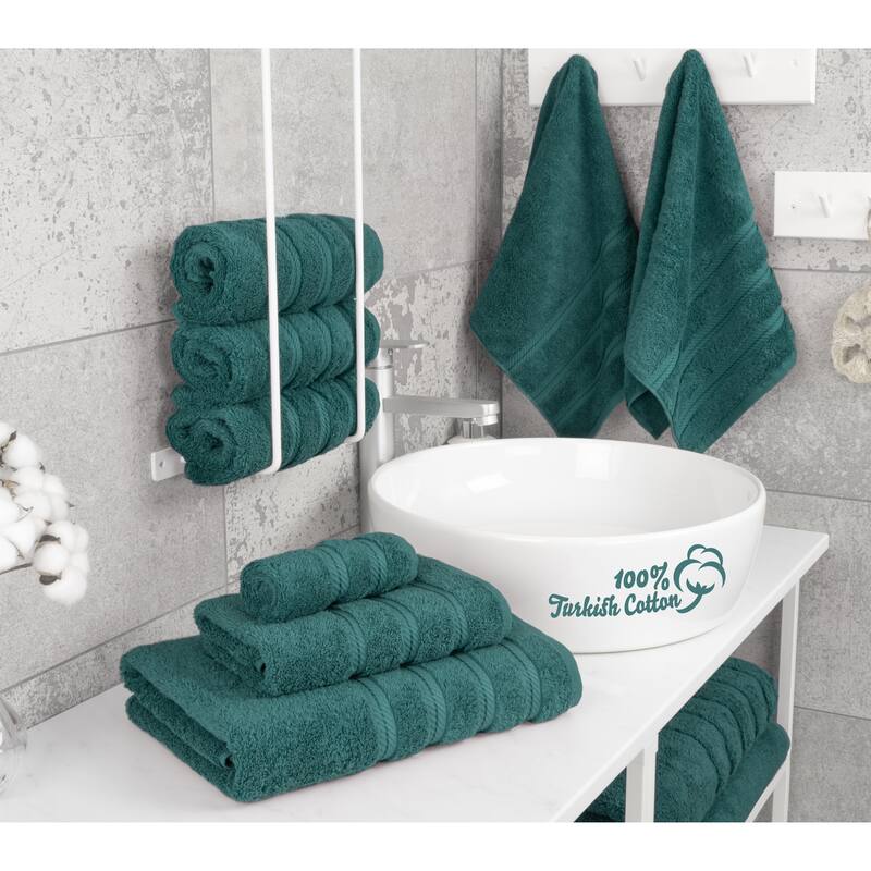 American Soft Linen 6 Piece Turkish Cotton Bath Towel Set
