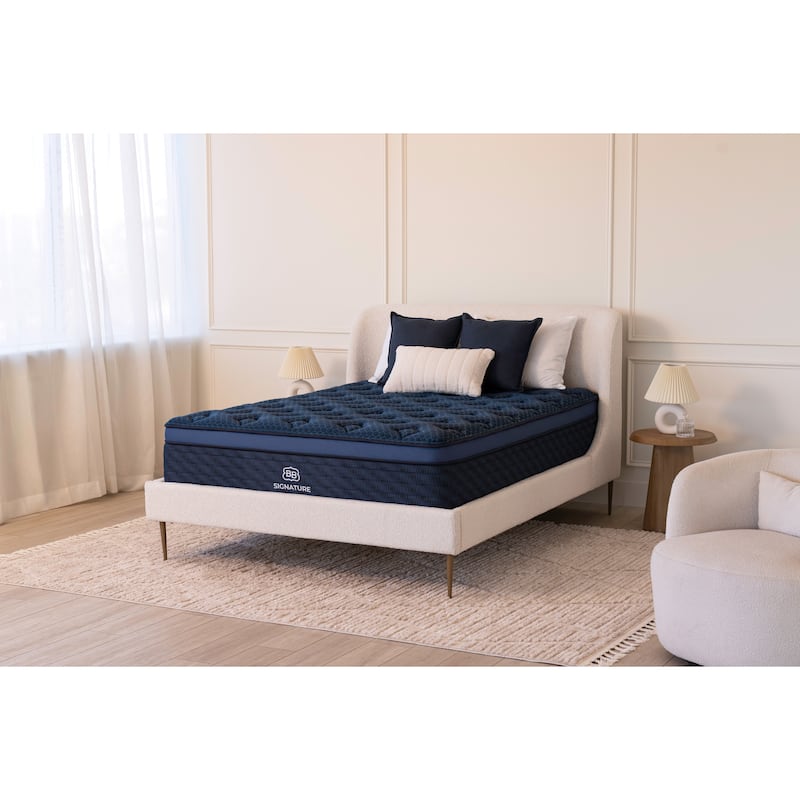 Brooklyn Bedding Signature Hybrid Mattress with Glaciotex Pillowtop - Twin, Firm