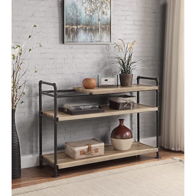 Brantley Metal Frame Bookshelf with Shelves