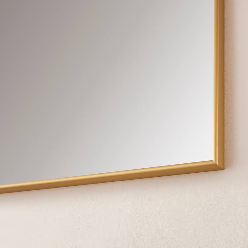 Viella 72" Bathroom Vanity Aluminum Framed Wall Mirror in Gold