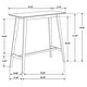 preview thumbnail 4 of 2, Finnick Rectangular 47-inch Pub Height Bar Table Walnut