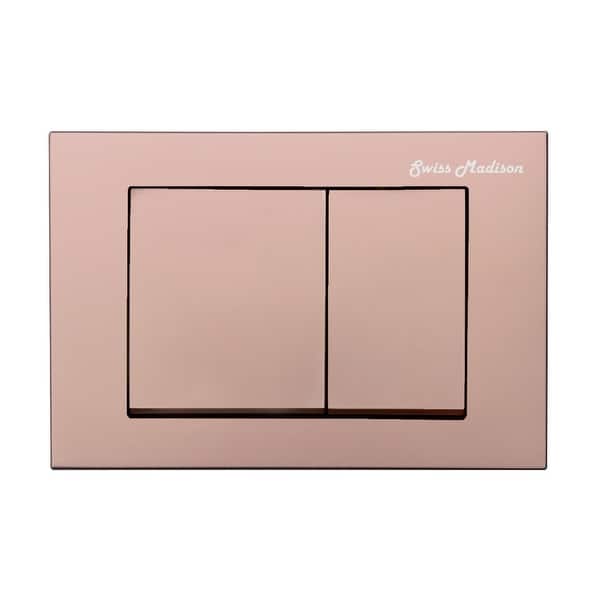 slide 2 of 29, Swiss Madison Wall Mount Toilet Actuator Flush Push button Plate