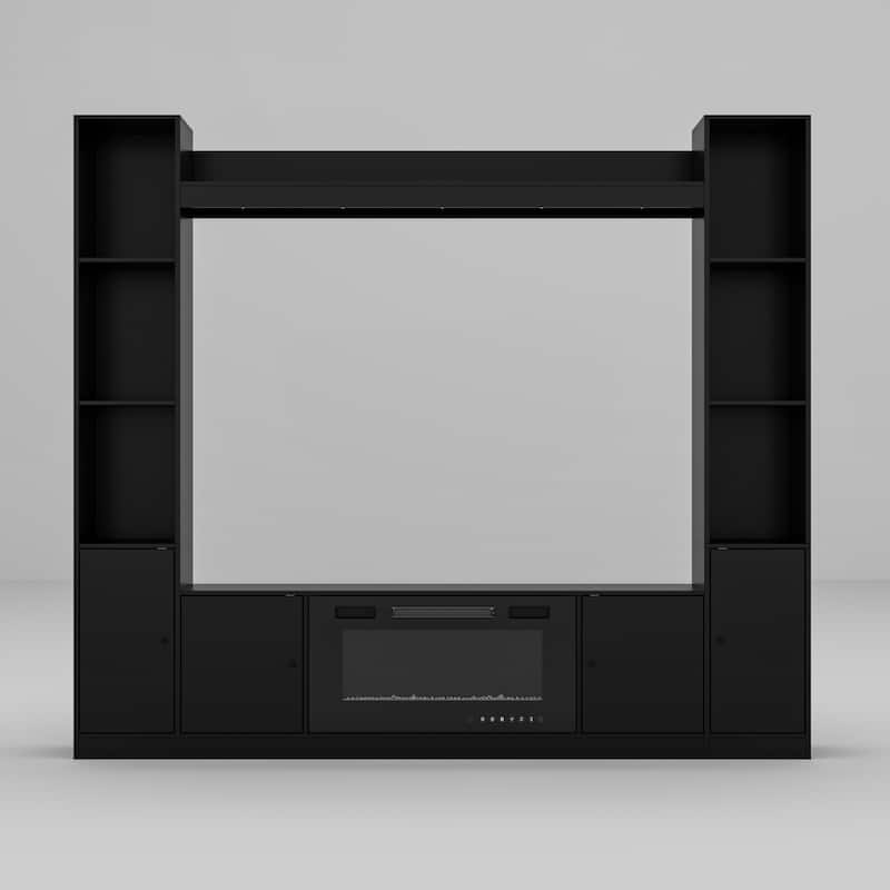 TV Stand/Electric Fireplace Ensemble Cozy Stylish Living Room Solution