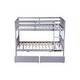 preview thumbnail 10 of 58, Bunk Bed with 2 Storage Drawers Under Bed,Detachable Beds,Full over Full for Bedroom