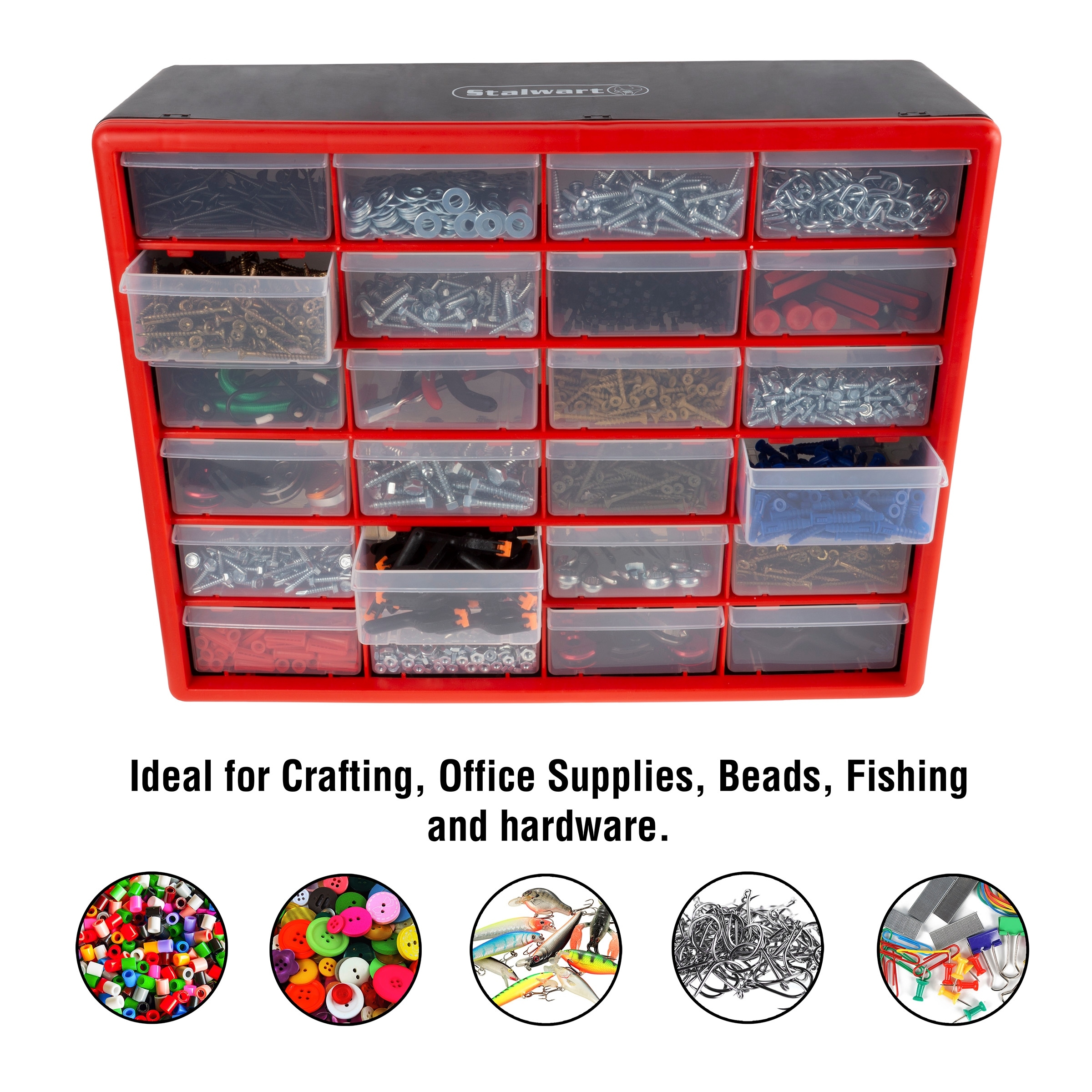 Storage Compartment Organizer Bins 64 Drawers Desktop Wall Mountable Container