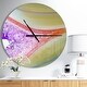 preview thumbnail 1 of 7, Designart 'Natural agate' Oversized Modern Wall CLock 23 in. wide x 23 in. high