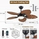 preview thumbnail 59 of 64, 44"/52" Palm Leaf Tropical Ceiling Fan with Light and Remote,Indoor and Outdoor Ceiling Fan,Waterproof