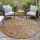 preview thumbnail 89 of 101, Machine Washable Indoor/Outdoor Boho Global Chantille Rug Orange - 8' x 8'
