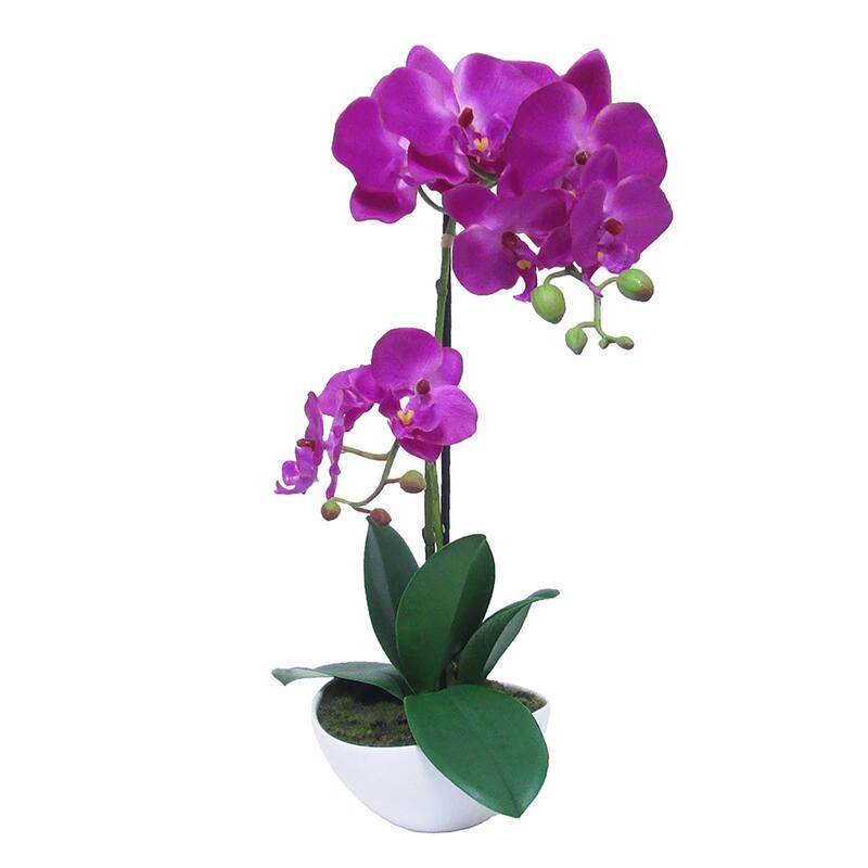 Artificial Phalaenopsis Orchid Flower Arrangement in Pot 16in