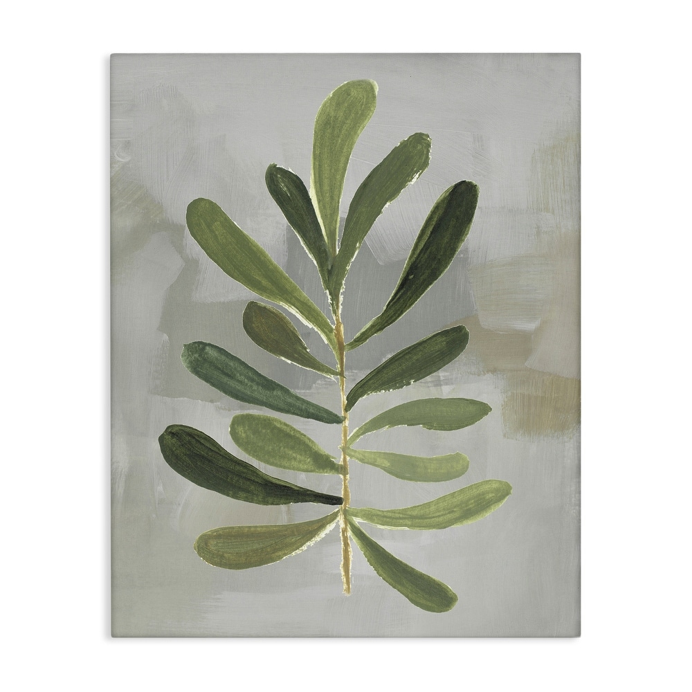 Stupell Single Green Leaf Branch Canvas Wall Art Design By Lanie Loreth